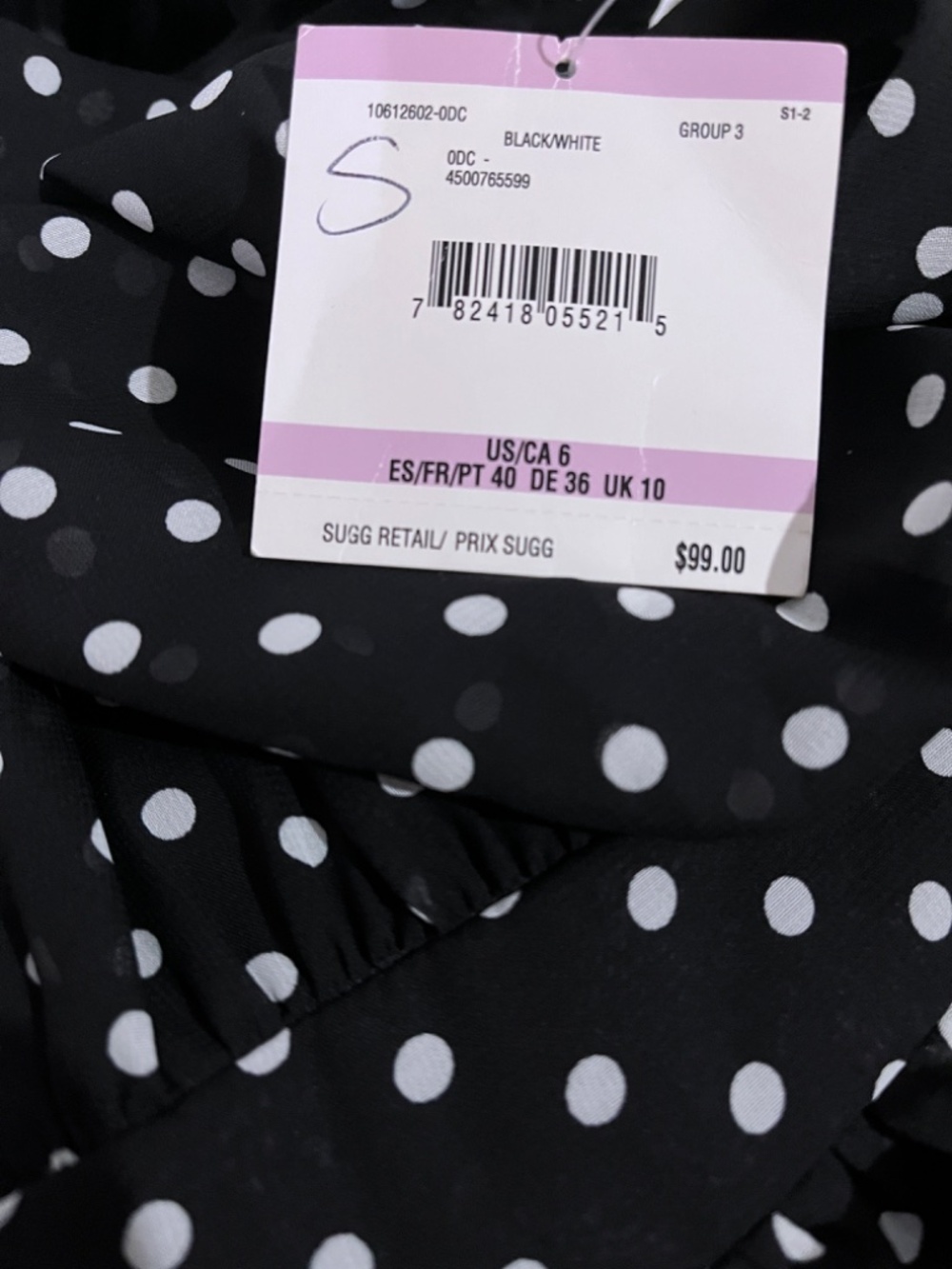 Kasper Polka Dot Tie Neck Dress - Picture 9 of 12